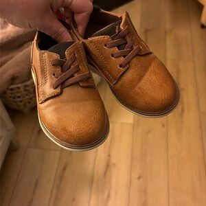 Toddler Casual Lace-Up Shoes in Cognac Brown 8 wide